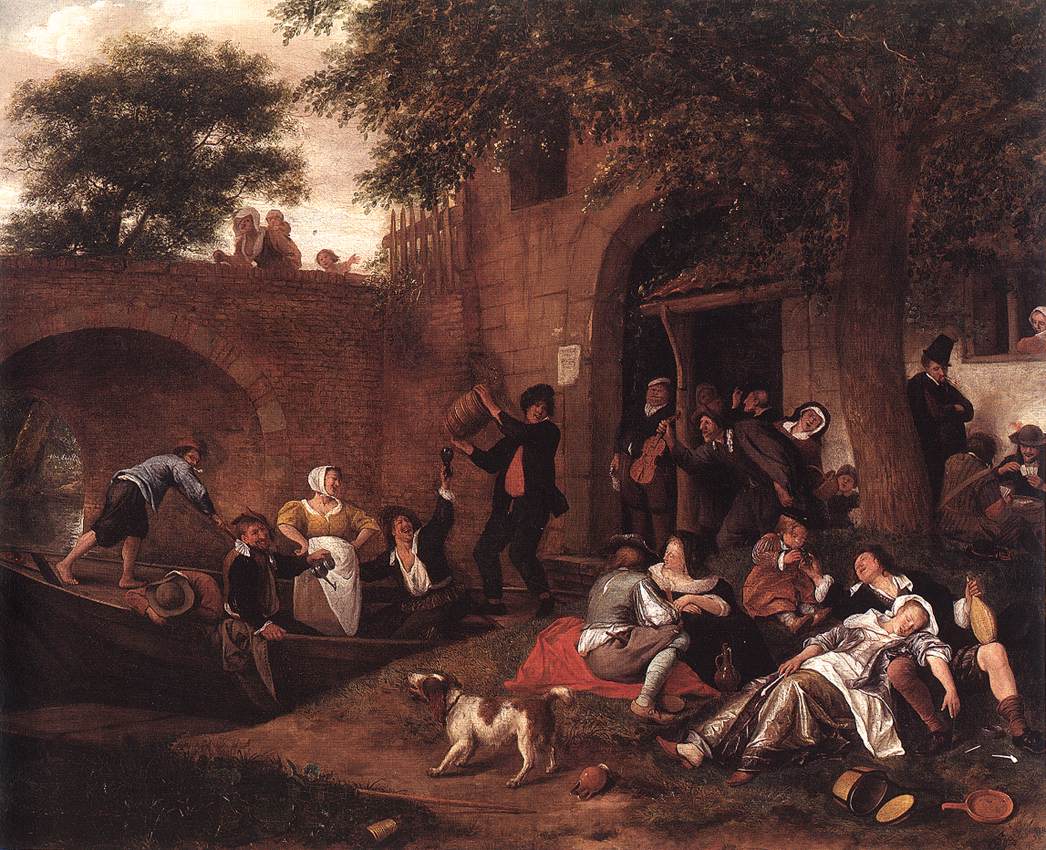 Jan Steen Leaving the Tavern